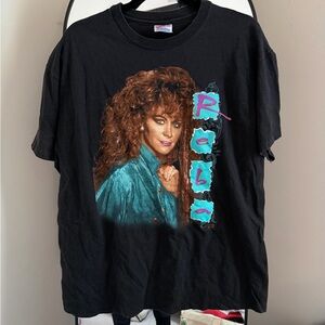1993 Reba McEntire Black Graphic Tee Single Stitch Retro Concert Tour